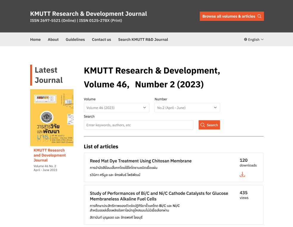 KMUTT Journal Website